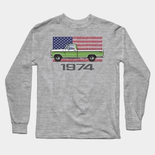 74 Green N White Long Sleeve T-Shirt